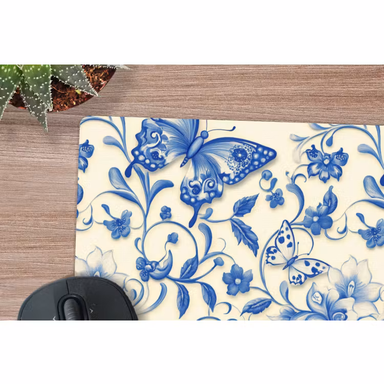 Muismat - Vlinders - Bloemen - Blauw - Botanisch — 4
