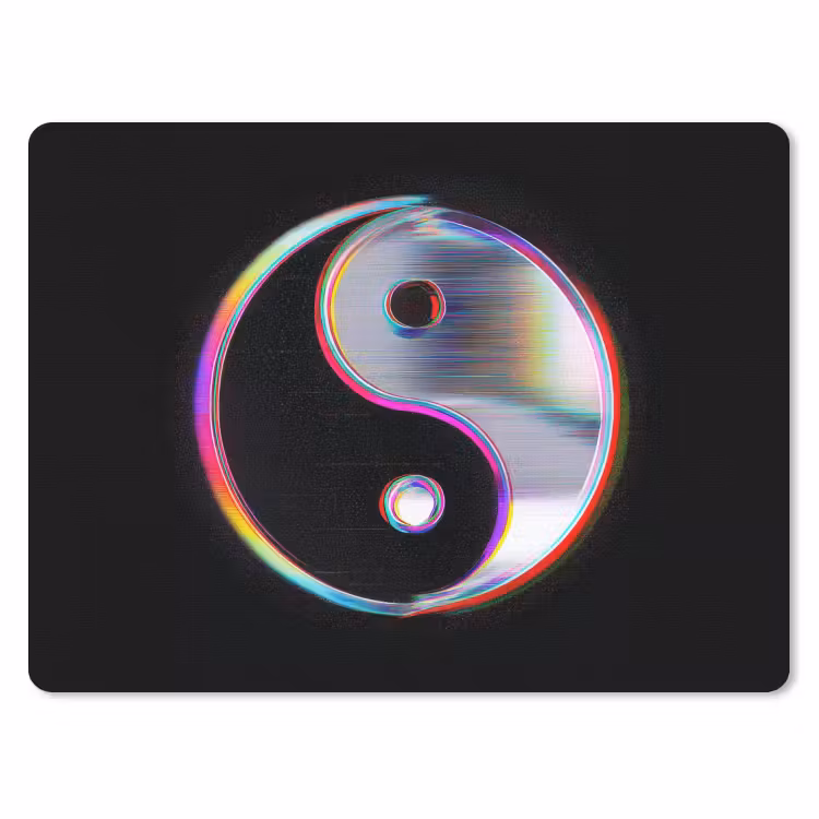 Muismat - Yin-Yang - Cirkel - Regenboog — 1