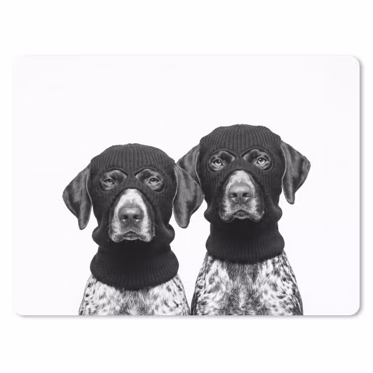 Muismat - Honden - Bivakmuts - Zwart - wit — 1