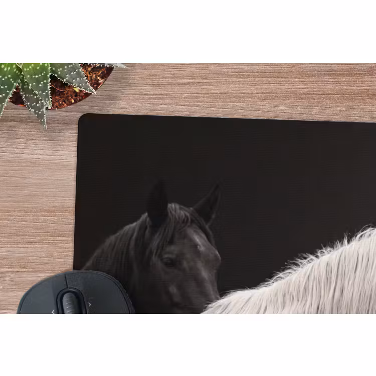 Muismat - Paarden - Zwart - Wit - Kudde — 4