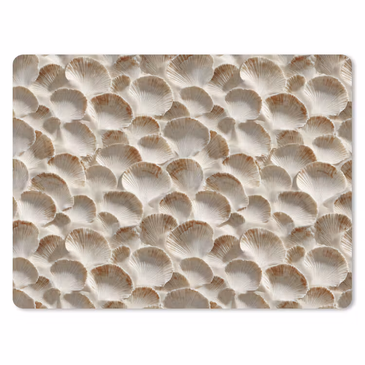 Muismat - Schelpen - Waaiervorm - Wit — 1