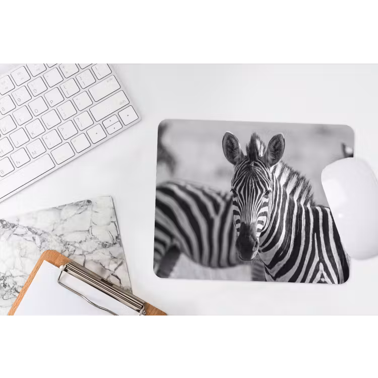 Muismat - Zebra's - Zwart - Wit — 2
