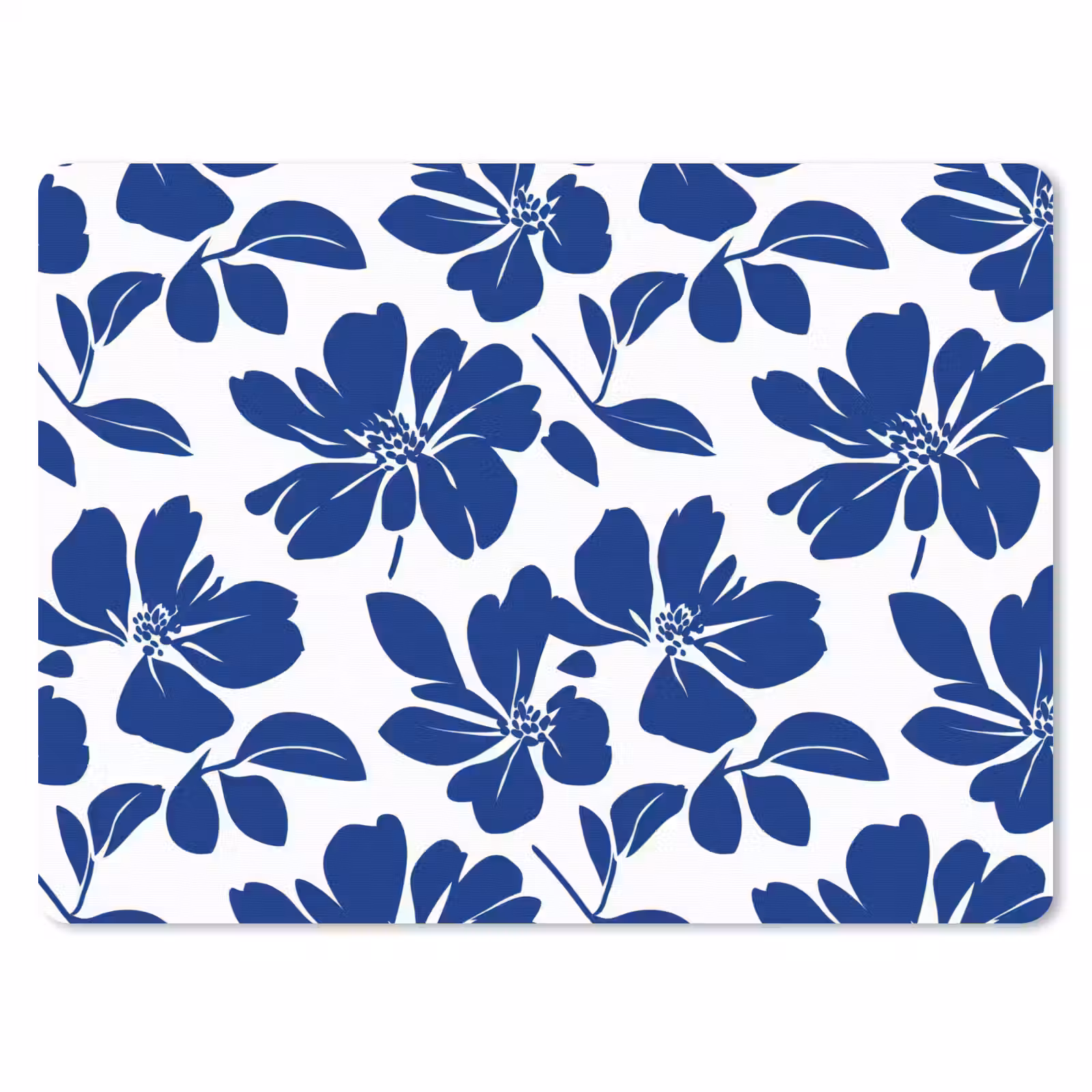 Muismat - Floraal - Modern - Blauw — 1