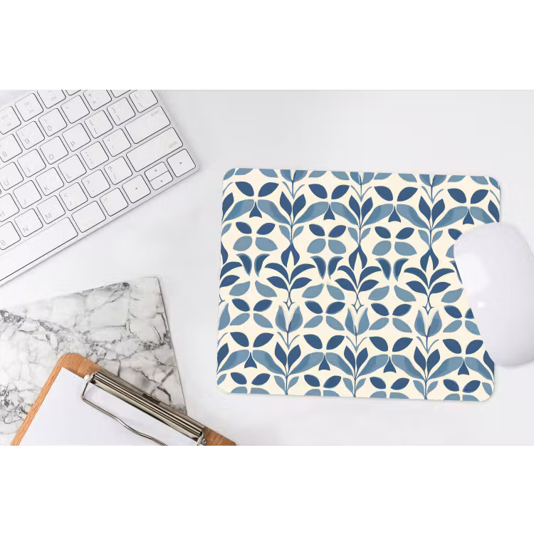Muismat - Flora - Modern - Blauw — 2