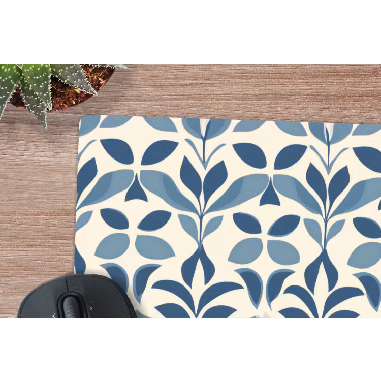 Muismat - Flora - Modern - Blauw — 4