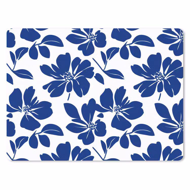 Muismat - Floraal - Modern - Blauw — 1