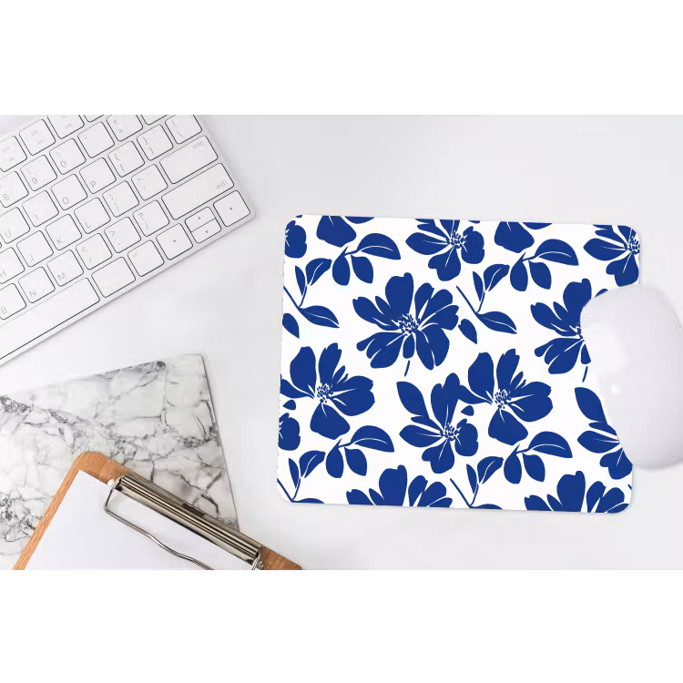 Muismat - Floraal - Modern - Blauw — 2