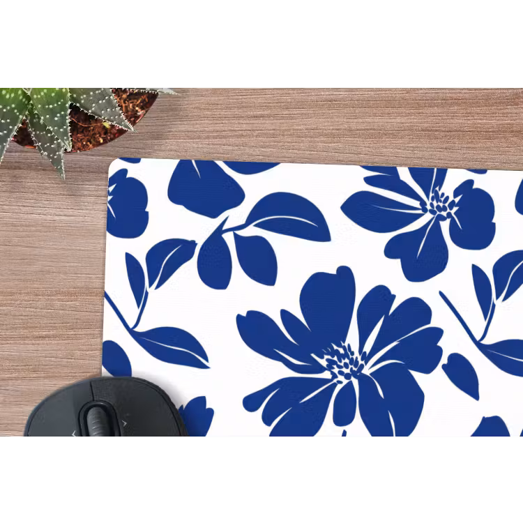 Muismat - Floraal - Modern - Blauw — 4