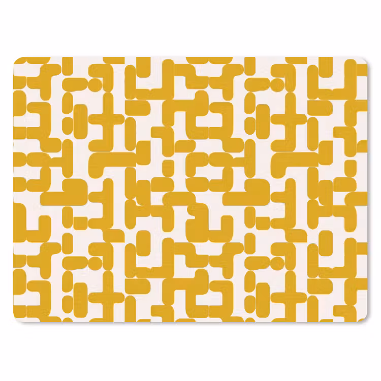 Muismat - Geel - Beige - Patroon — 1