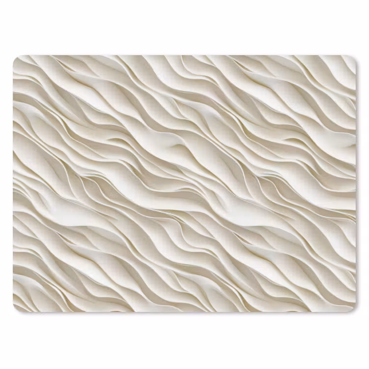 Muismat - Golven - Wit - Minimalistisch — 1