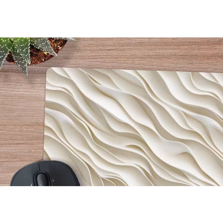 Muismat - Golven - Wit - Minimalistisch — 4