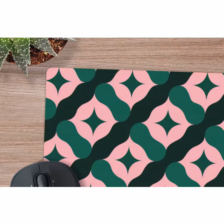 Muismat - Groen - Roze - Retro - Sterren — 4
