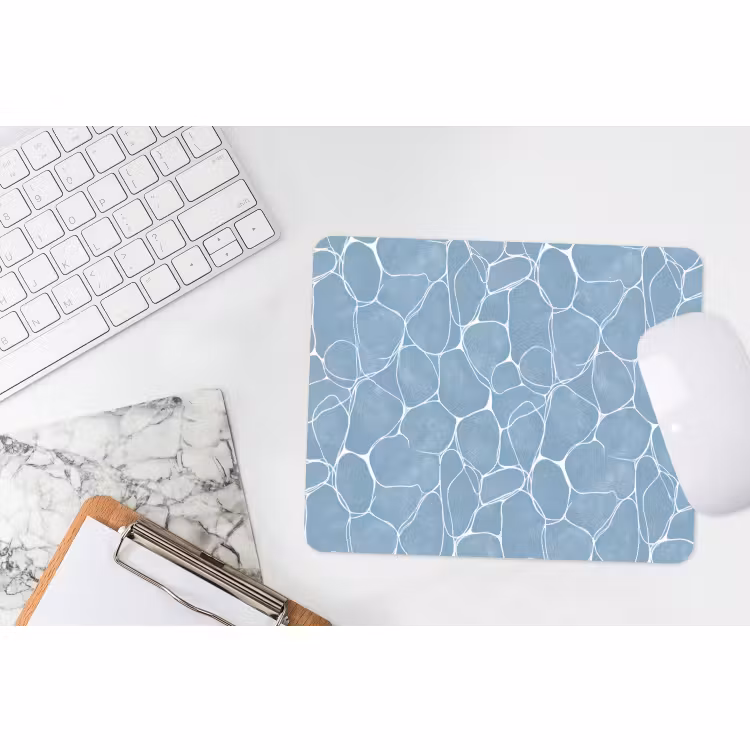 Muismat - Organisch - Patroon - Blauw — 2