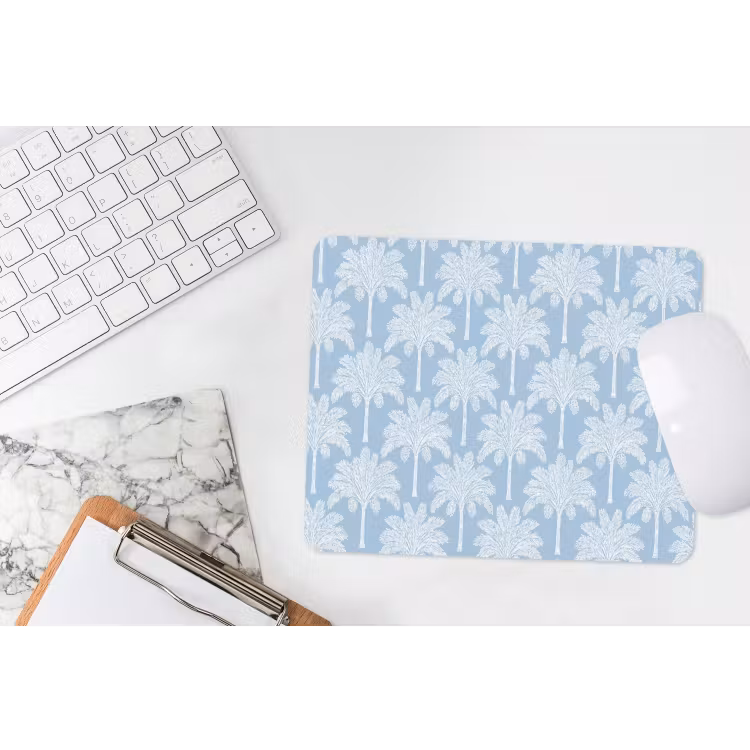 Muismat - Palmboom - Modern - Blauw — 2