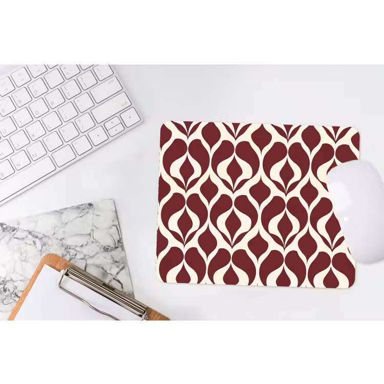 Muismat - Rood - Druppelpatroon - Grafisch — 2