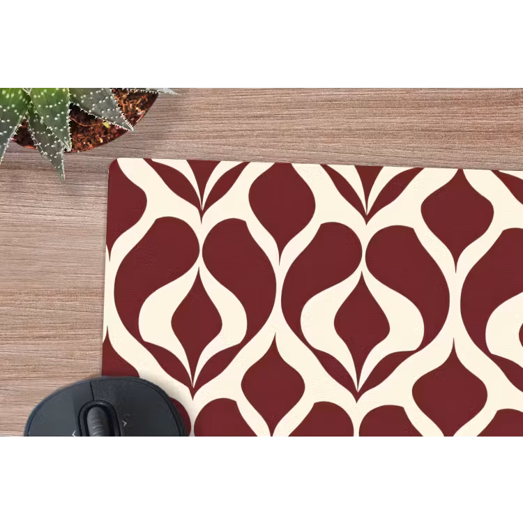 Muismat - Rood - Druppelpatroon - Grafisch — 4