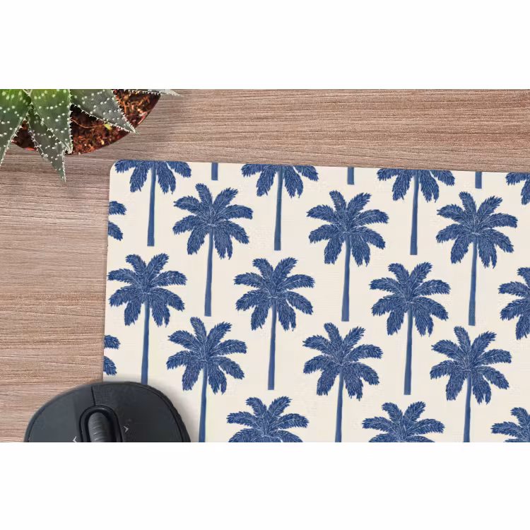 Muismat - Symmetrisch - Palm - Blauw — 4