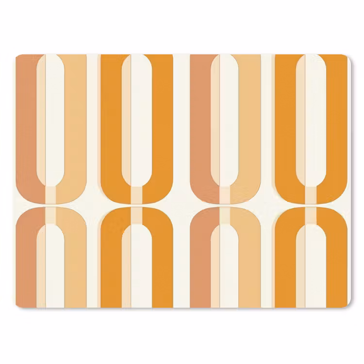 Muismat - U-vorm - Retro - Oranje — 1