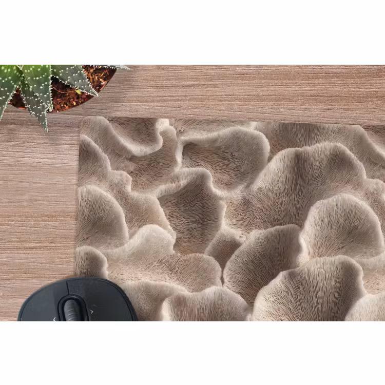 Muismat - Waaiervorm - Beige - Vezel textuur — 4