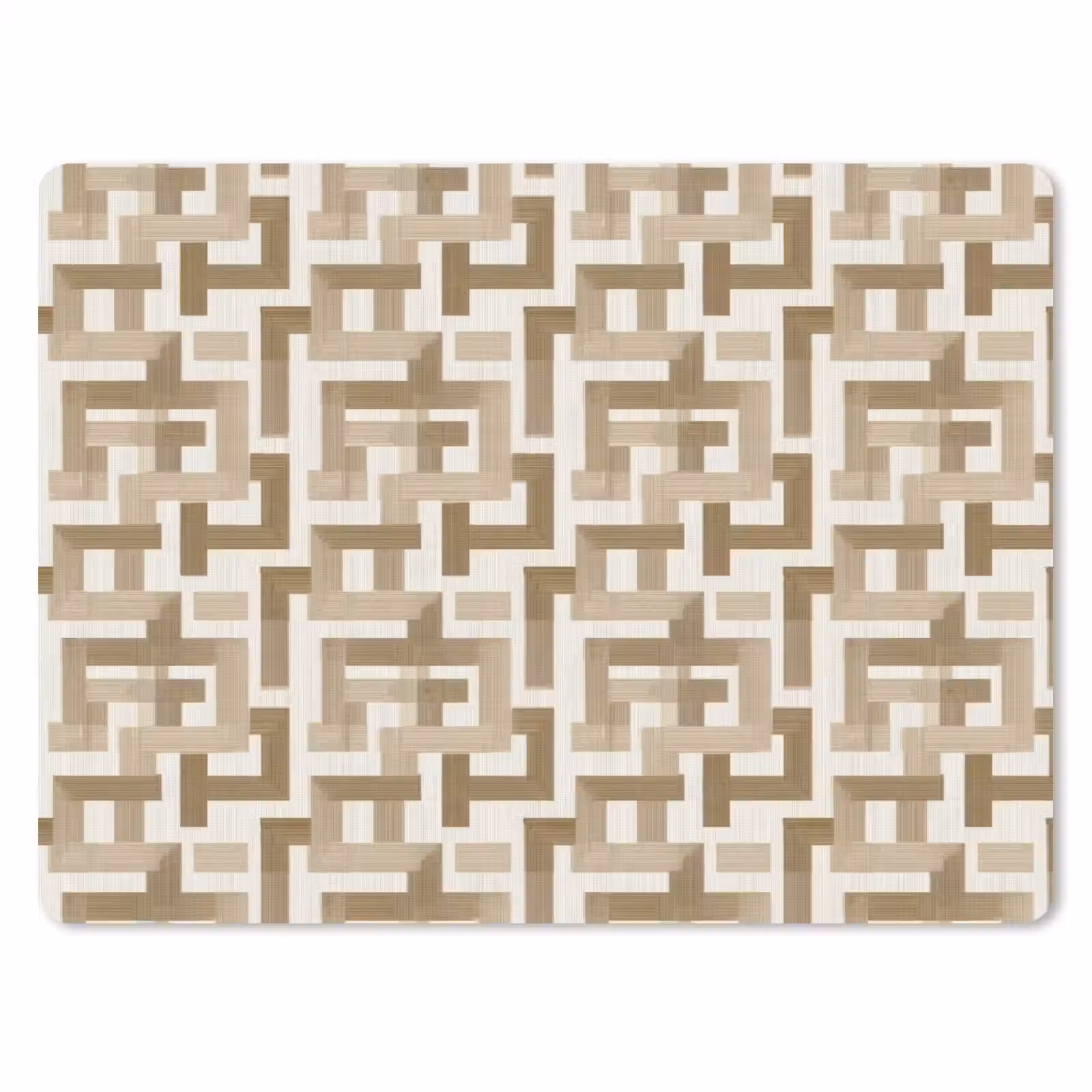 Muismat - Geometrisch - Retro - Bruin — 1