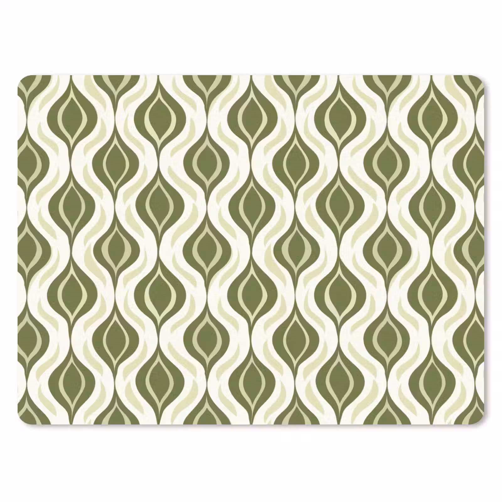 Muismat - Patroon - Retro - Groen — 1