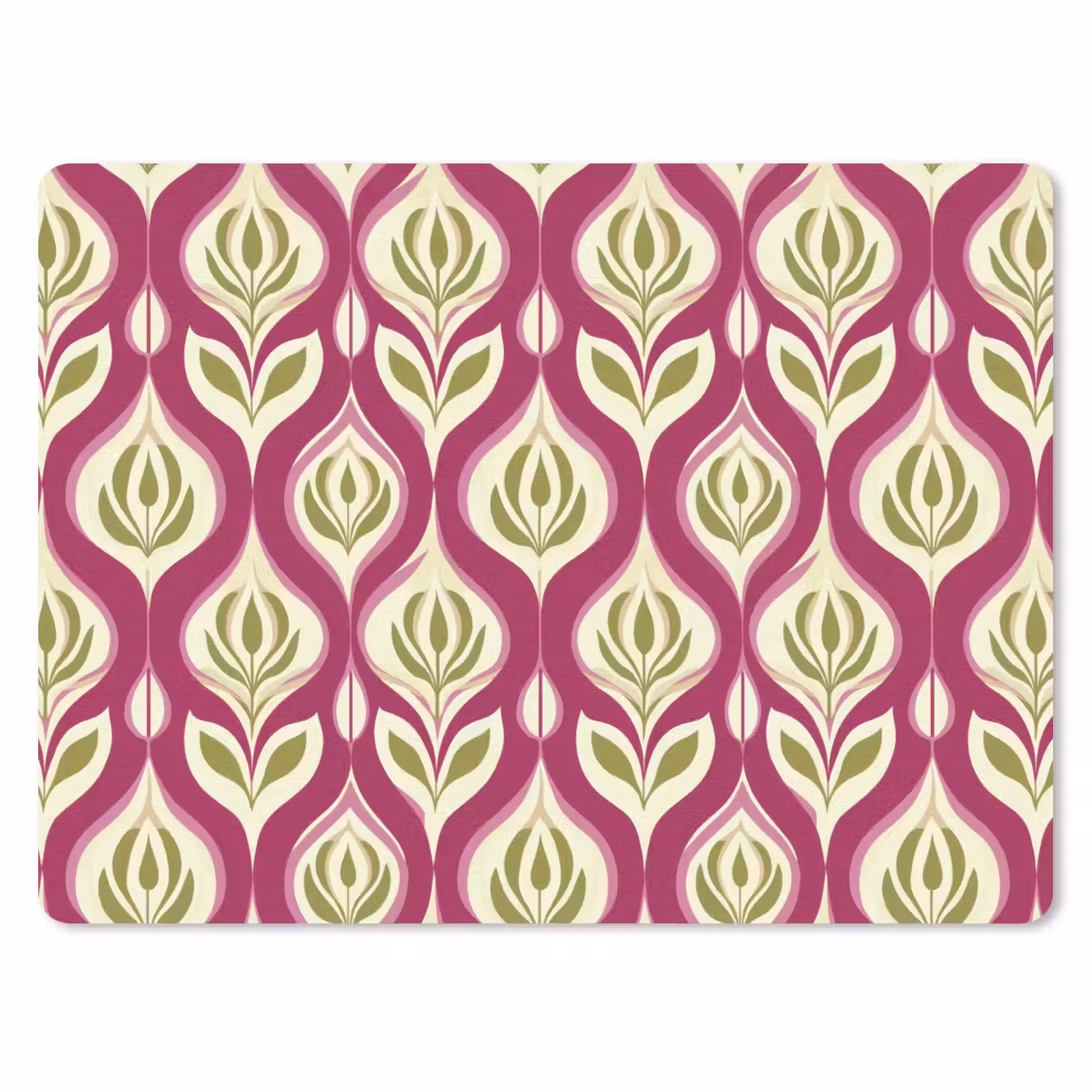 Muismat - Retro - Floraal - Paars — 1