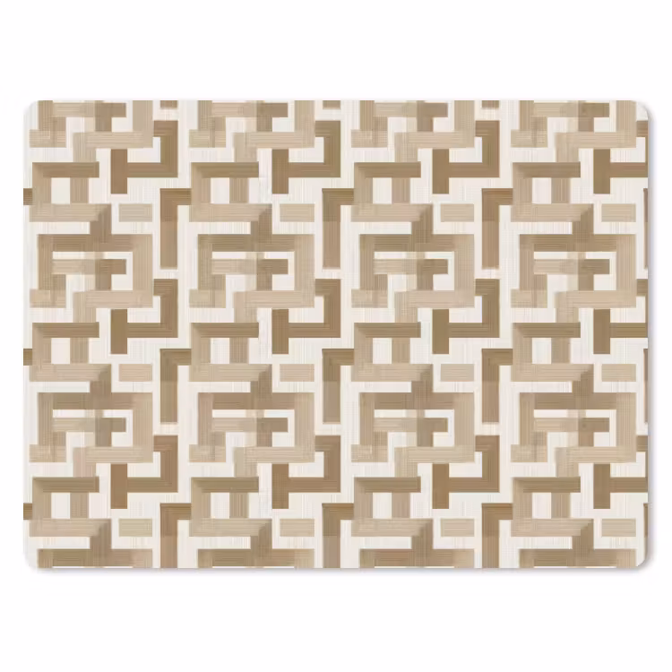 Muismat - Geometrisch - Retro - Bruin — 1
