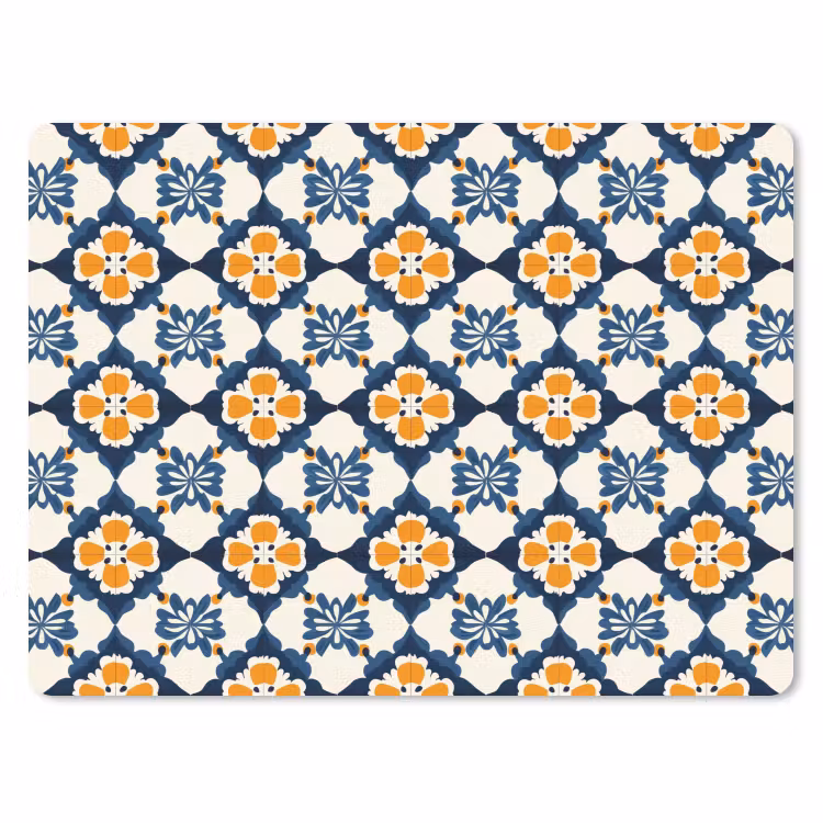 Muismat - Klassiek - Geometrisch - Blauw — 1