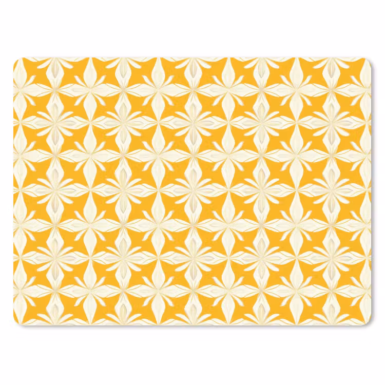 Muismat - Patroon - Retro - Geel — 1