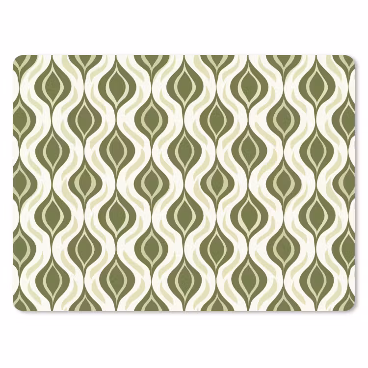Muismat - Patroon - Retro - Groen — 1