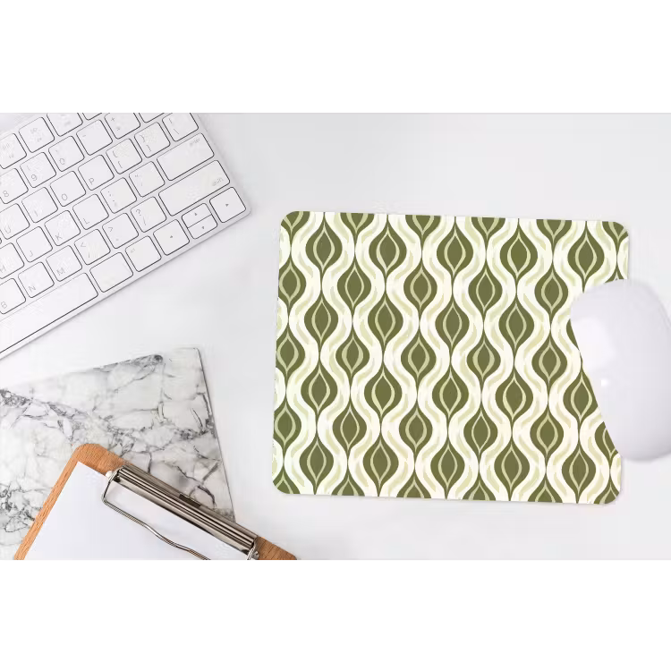 Muismat - Patroon - Retro - Groen — 2
