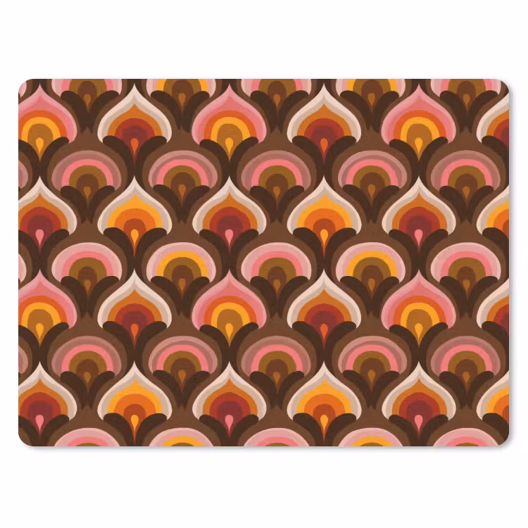Muismat - Patroon - Retro - Kleurrijk — 1