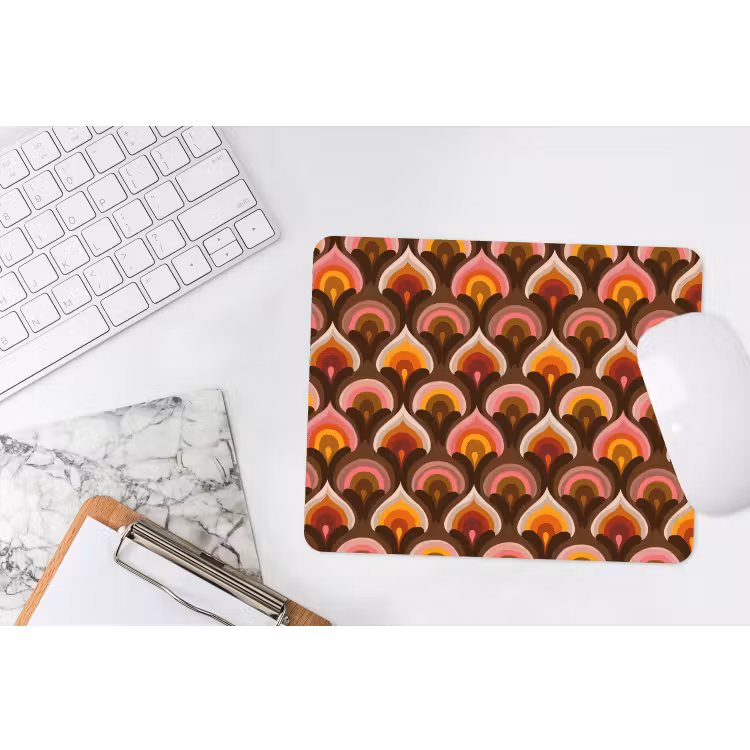 Muismat - Patroon - Retro - Kleurrijk — 2