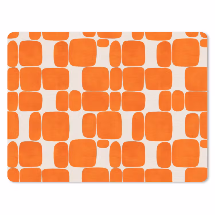 Muismat - Patroon - Retro - Oranje — 1