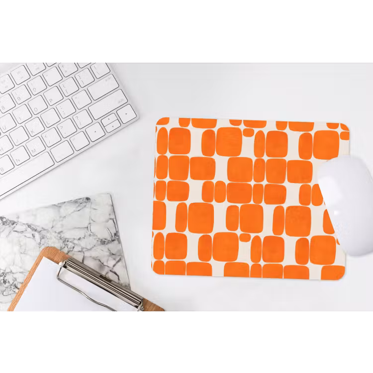Muismat - Patroon - Retro - Oranje — 2