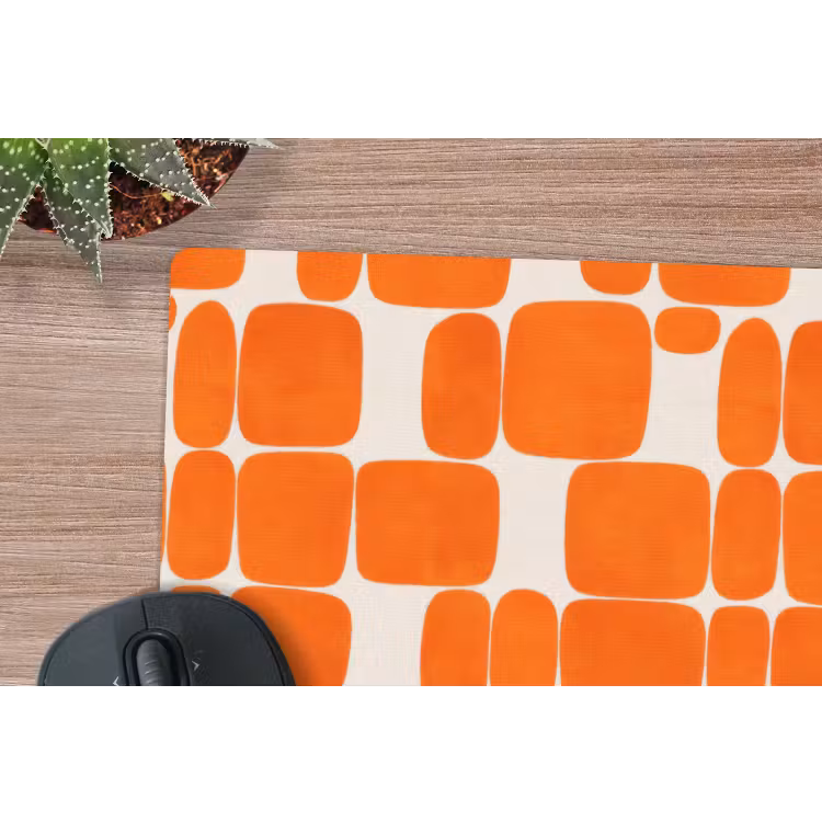 Muismat - Patroon - Retro - Oranje — 4