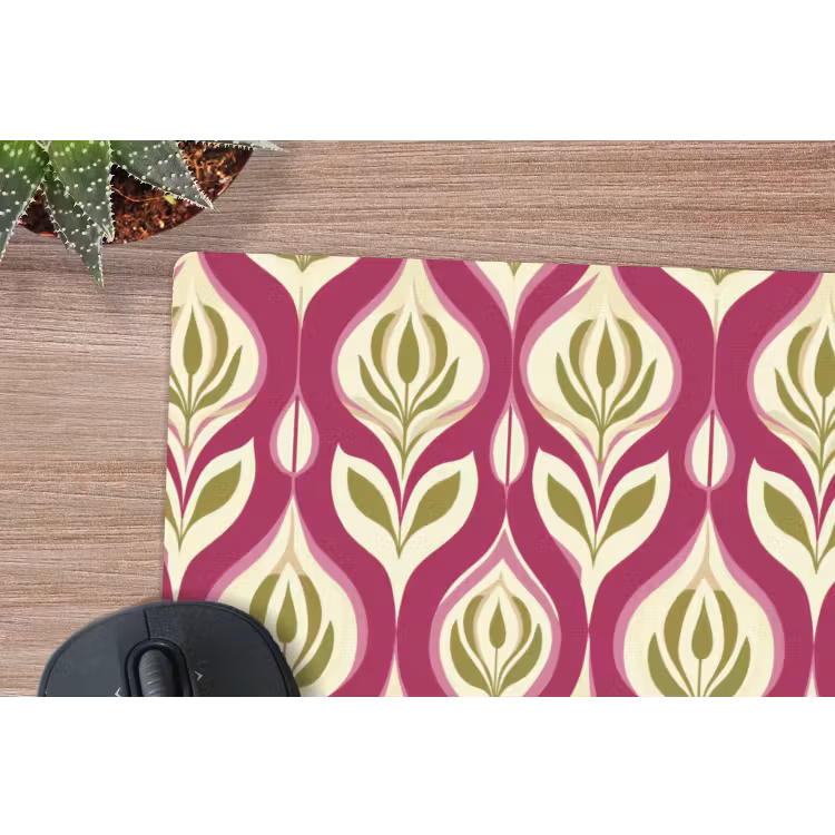 Muismat - Retro - Floraal - Paars — 4