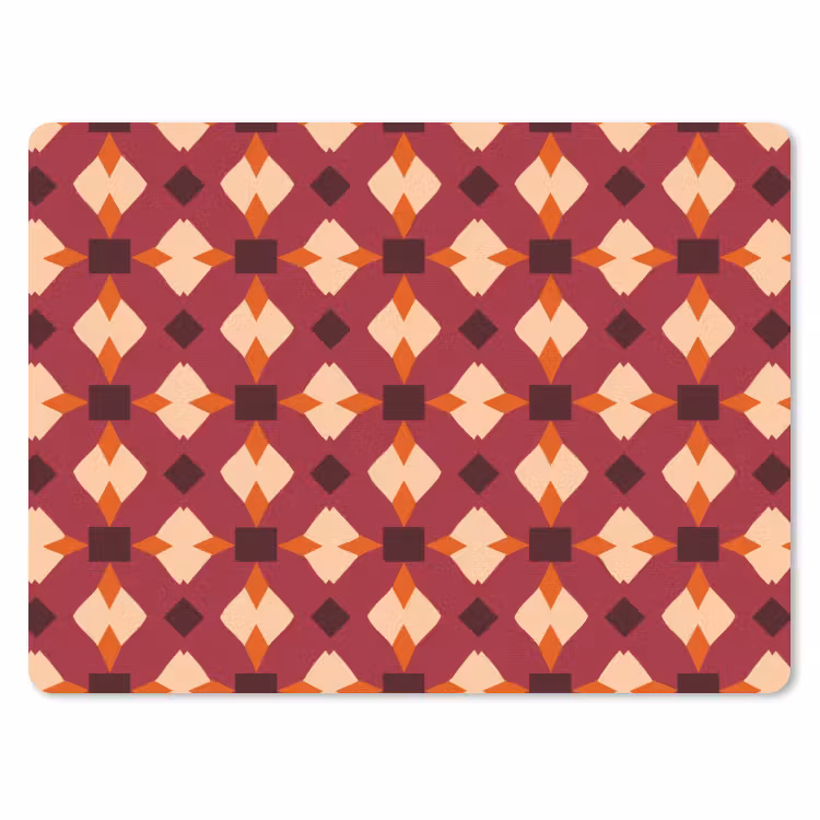 Muismat - Retro - Patroon - Kleurrijk — 1