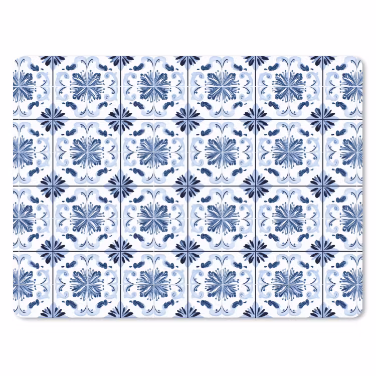 Muismat - Patroon - Tegel - Blauw — 1