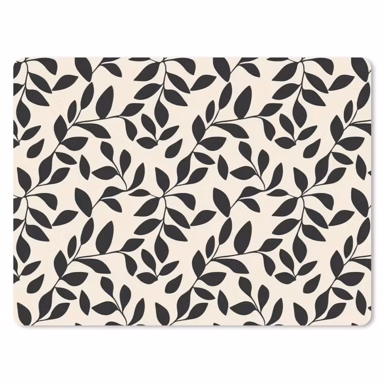 Muismat - Elegant - Patroon - Zwart - Beige — 1