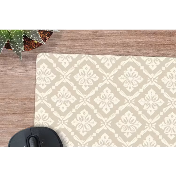 Muismat - Floraal - Ornament - Beige — 4
