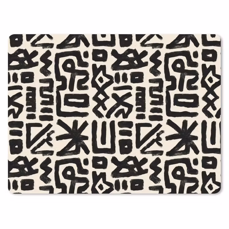 Muismat - Geometrisch - Figuren - Zwart — 1
