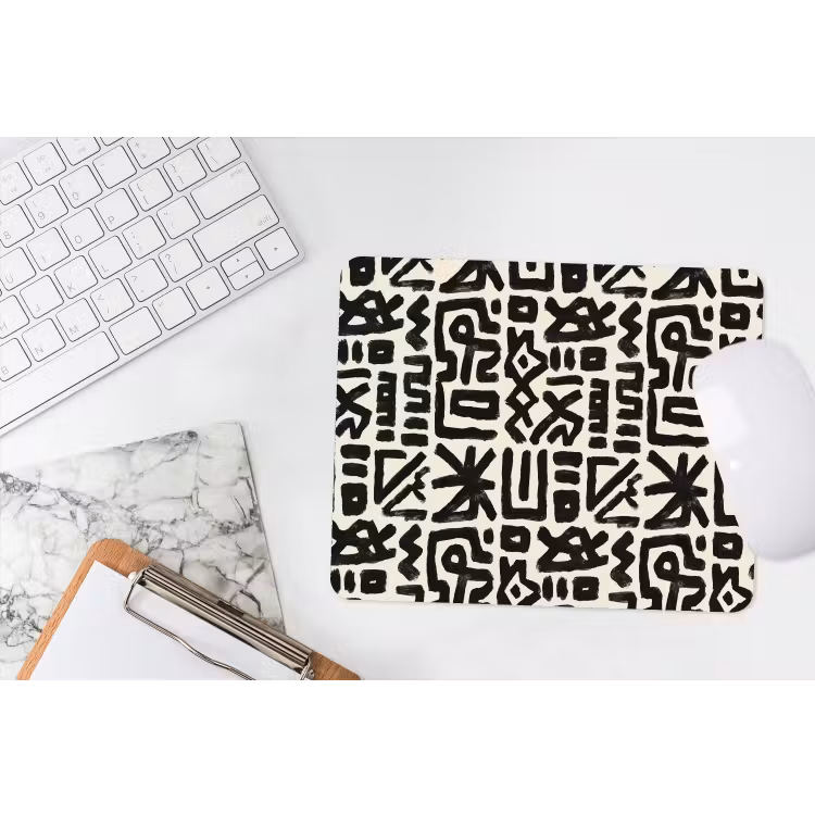 Muismat - Geometrisch - Figuren - Zwart — 2