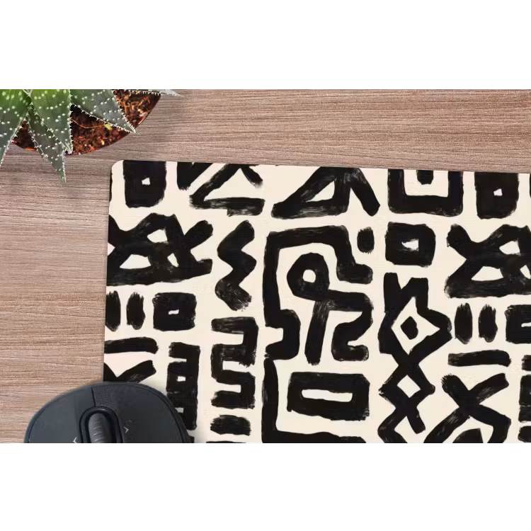 Muismat - Geometrisch - Figuren - Zwart — 4