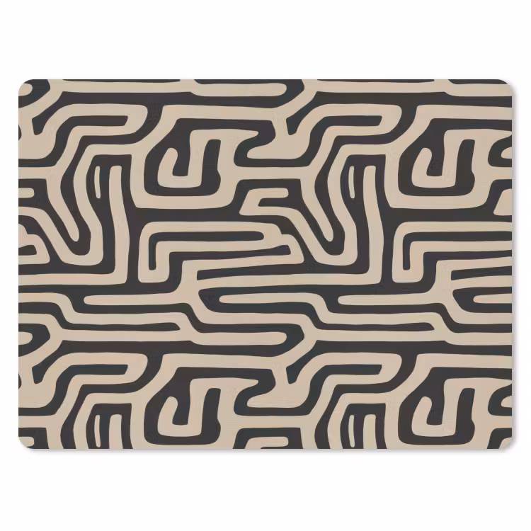 Muismat - Grafisch - Lijnen - Zwart — 1