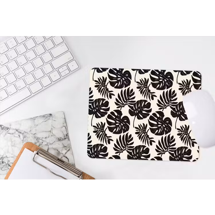 Muismat - Modern - Monstera - Zwart — 2