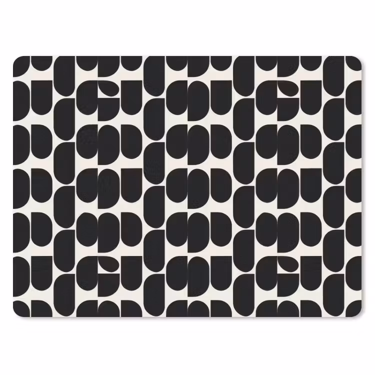 Muismat - Modern - Patroon - Zwart — 1