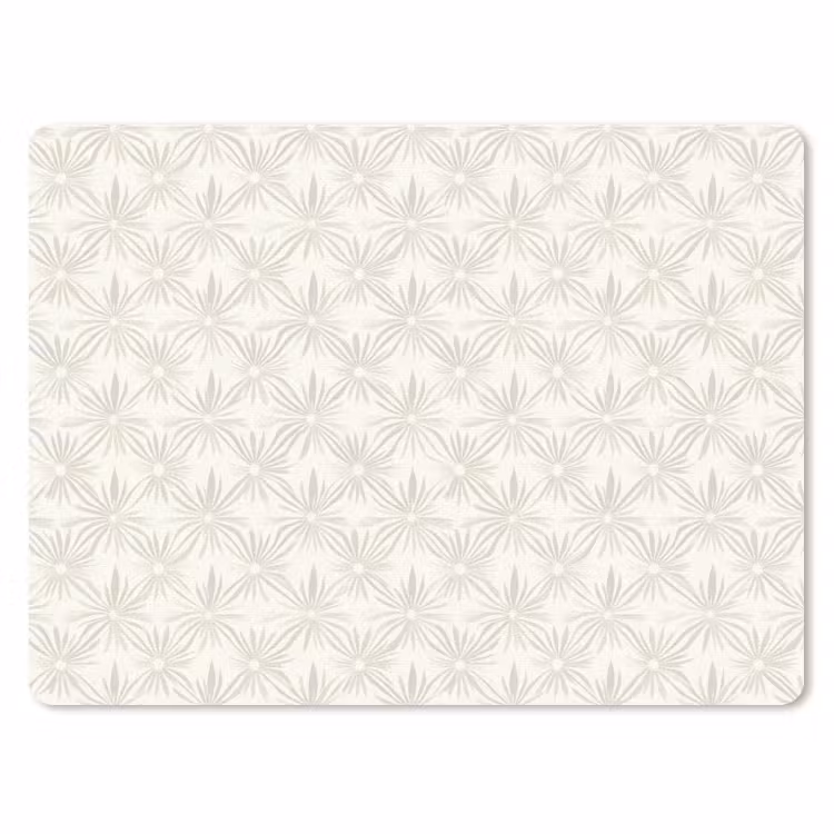 Muismat - Patroon - Bloemen - Beige — 1