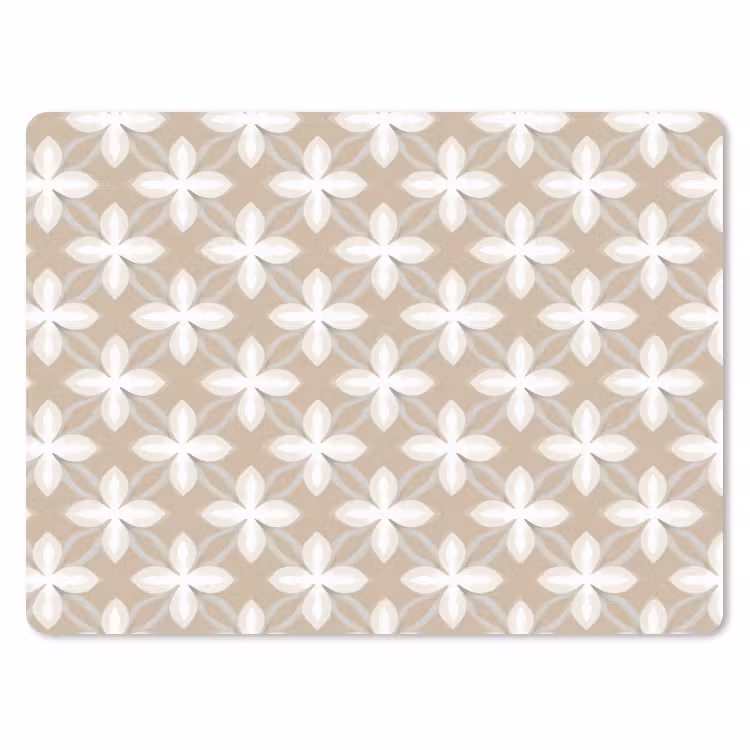 Muismat - Patroon - Symmetrisch - Beige — 1