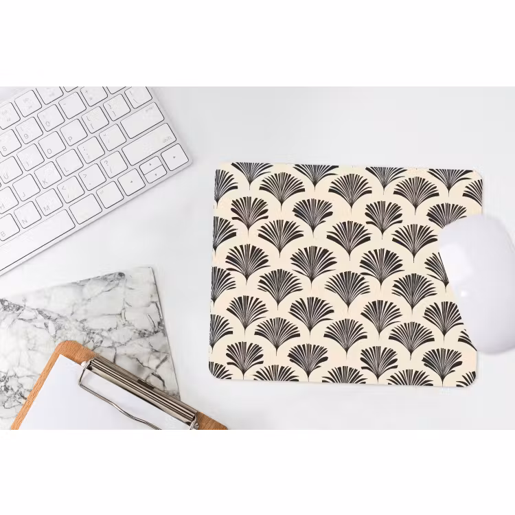 Muismat - Waaiers - Botanisch - Zwart - Beige — 2